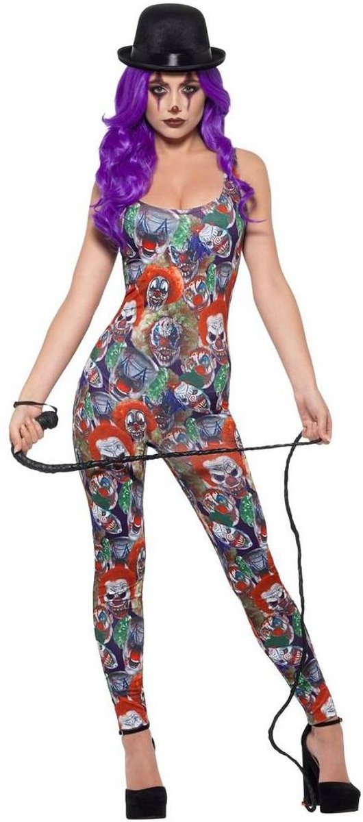 Clown & Nar Kostuum | Vol Enge Clowns Bodysuit | Vrouw | Extra Small | Halloween |  